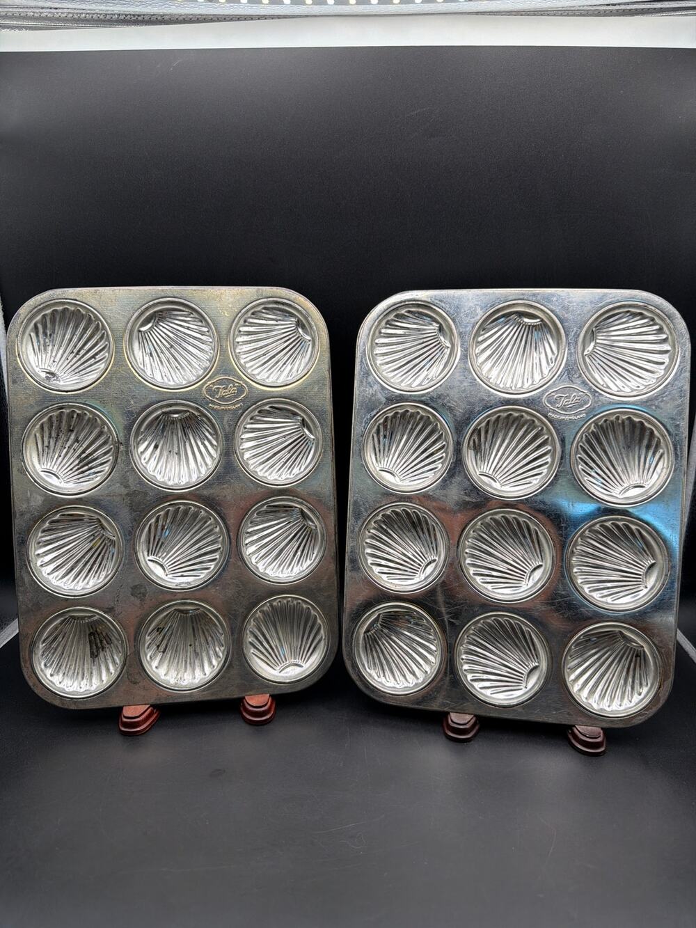 Vintage Tala Madeleine Pans Set of 2 12-Cavity Shell Baking Tins Made in England